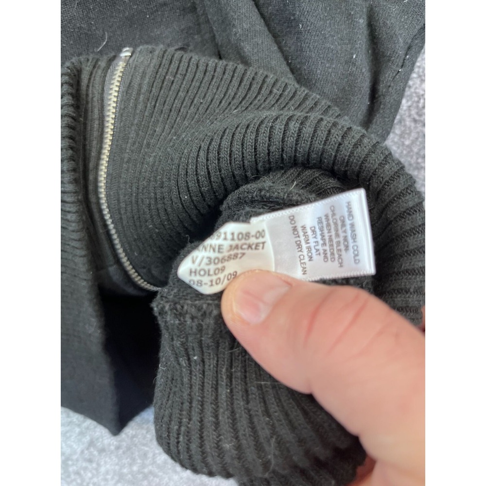 Banana Republic Womens Double Breasted Cropped Hoodie Jacket S Black - Picture 4 of 10